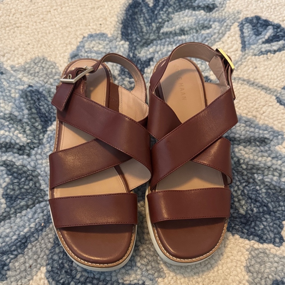 Cole Haan Dark Brown Strappy Sandals